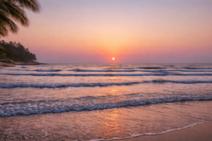 Sunset over Kolthare Beach